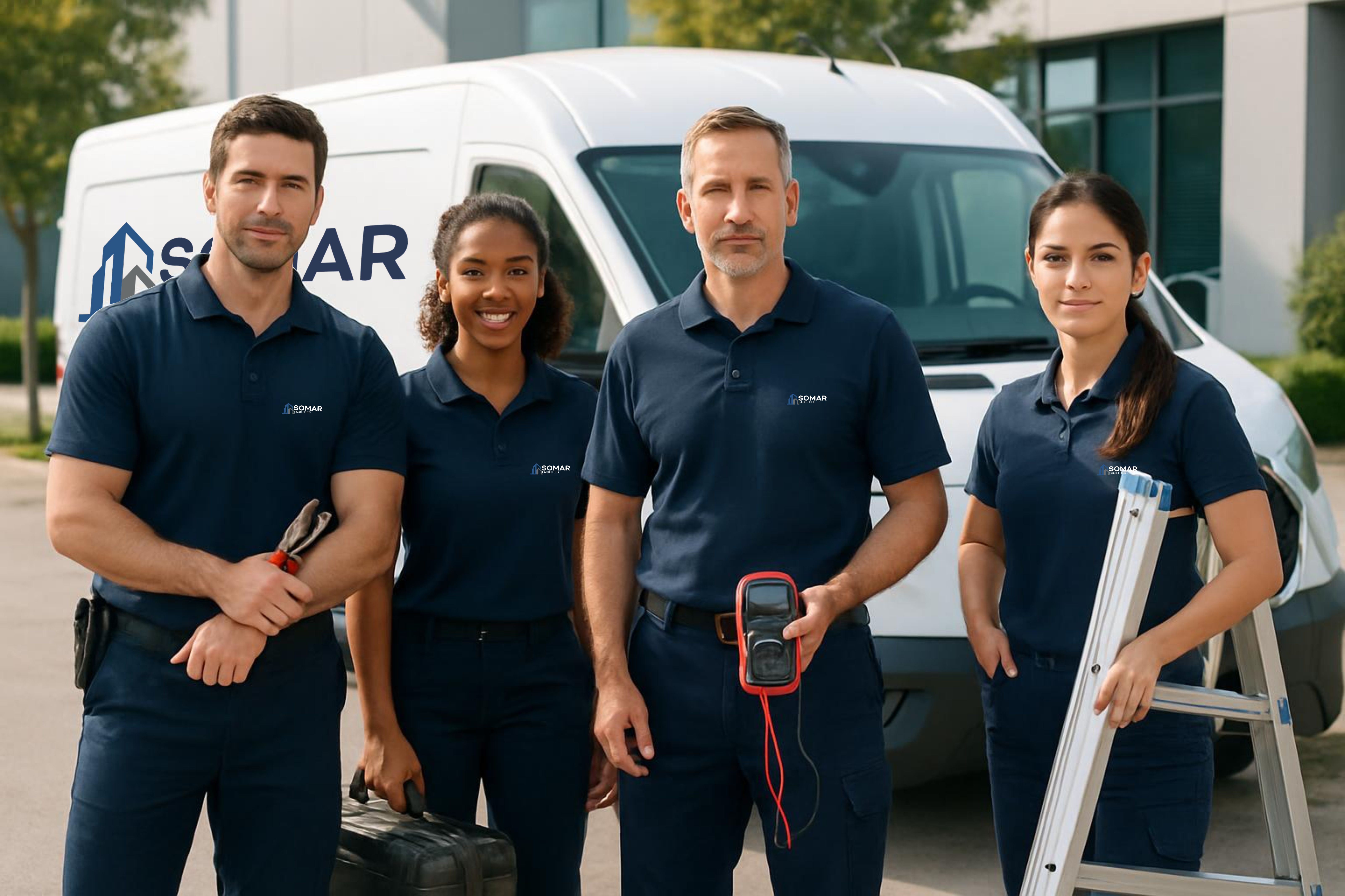 Equipe Somar em operação de facilities